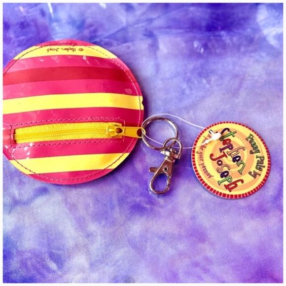 NWT Vintage Y2k Joseph Stephen Hot Pink Bag Charm/Coin Purse/Keychain Zipper - Picture 3 of 3